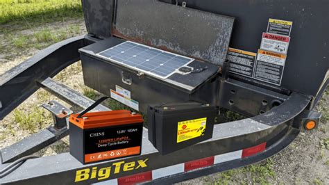 metal battery box dump trailer|charging trailer battery from truck.